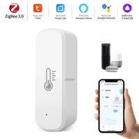 Smart Zigbee 3.0 Temperature Humidity Sensor for Tuya Smart Home Alexa Google Assistant Battery Powered Thermometer Hygrometer