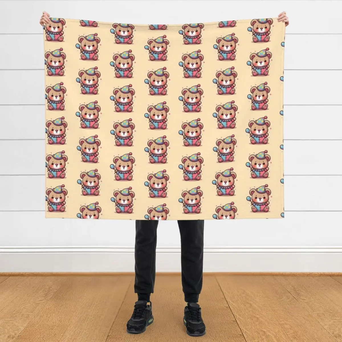 

clown bear Throw Blanket Extra Large Throw sofa bed Hair for sofa Blankets