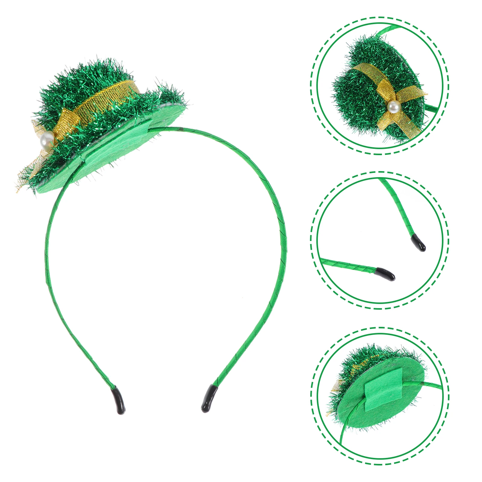 

3 шт., зеленая шляпа для домашних животных, повязка на голову, прочные легкие обручи для волос, декор на день Святого Патрика, детский костюм, реквизит, забавные аксессуары