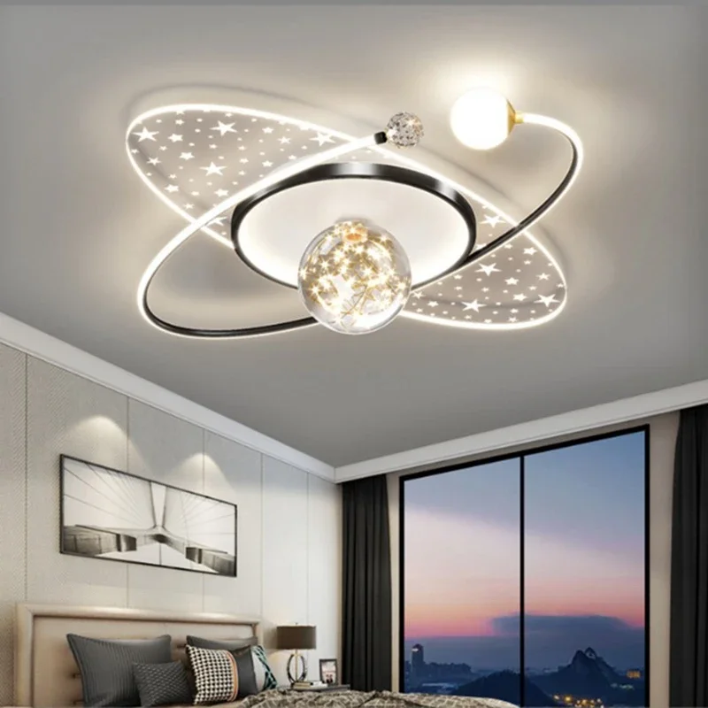 Modern Modern Bedroom Ceiling Light Children's Room Round Chandelier Creative LED Living Room Interior Ceiling Decorative Lighti