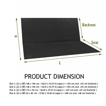 Juste de Remplacement Imperméable pour Chaise et Banc, Juste Anti-Poussière, Coussin de Dossier pour Balançoire d'Extérieur, Jardin, 2/3 Places
