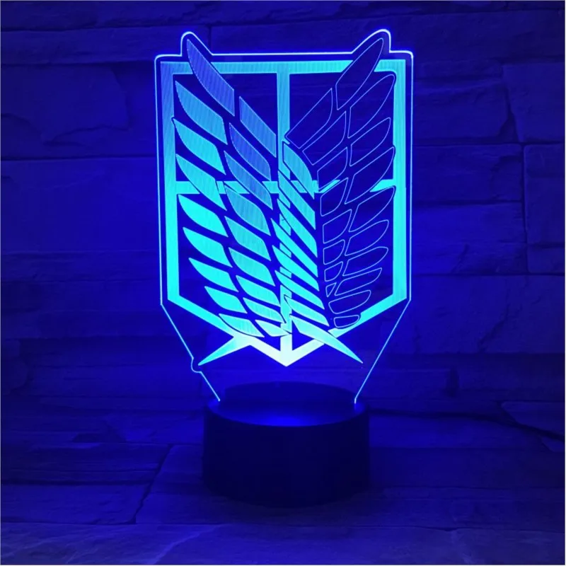 

Anime Attack on Titan Night Light Led Logo Children Kids Boys Gift Manga Japanese Anime Bedroom Desk Lamp Shingeki no Kyojin