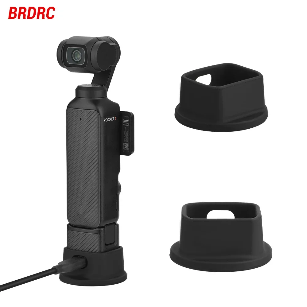 BEDRC Silicone Dock Desktop Base For DJI Osmo Pocket 3 Handheld Gimbal Camera Anti-skid Fixed Extension Base Stand