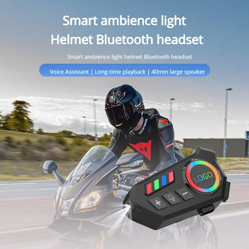 

Ultimate Riding Audio Solution Bluetooth-гарнитура для шлема с RGB-подсветкой Музыкальные звонки Домофон и шумоподавление для велосипедистов