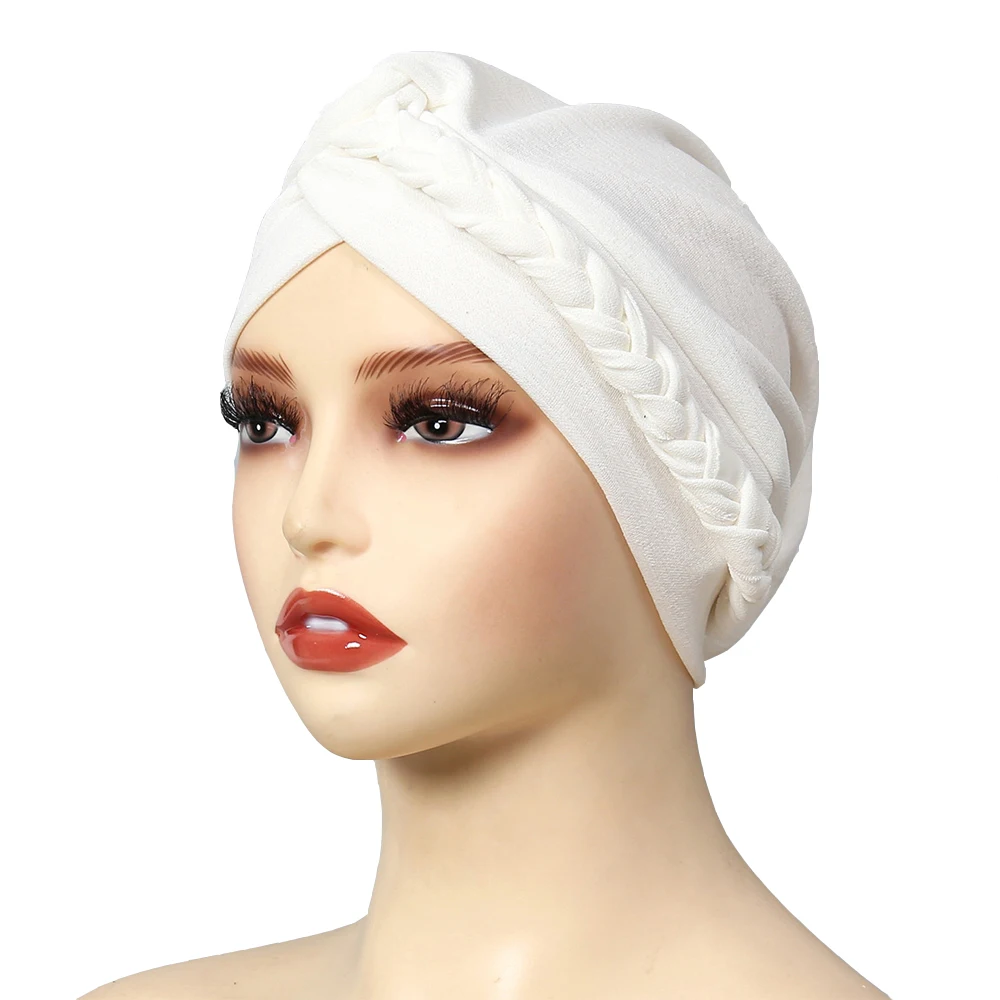 Classic Black Muslim Hijab Women Braid Inner Caps Turban Fashion Headscarf Hat High Quality Ladies Hair Cover Headwrap RIMAIRE