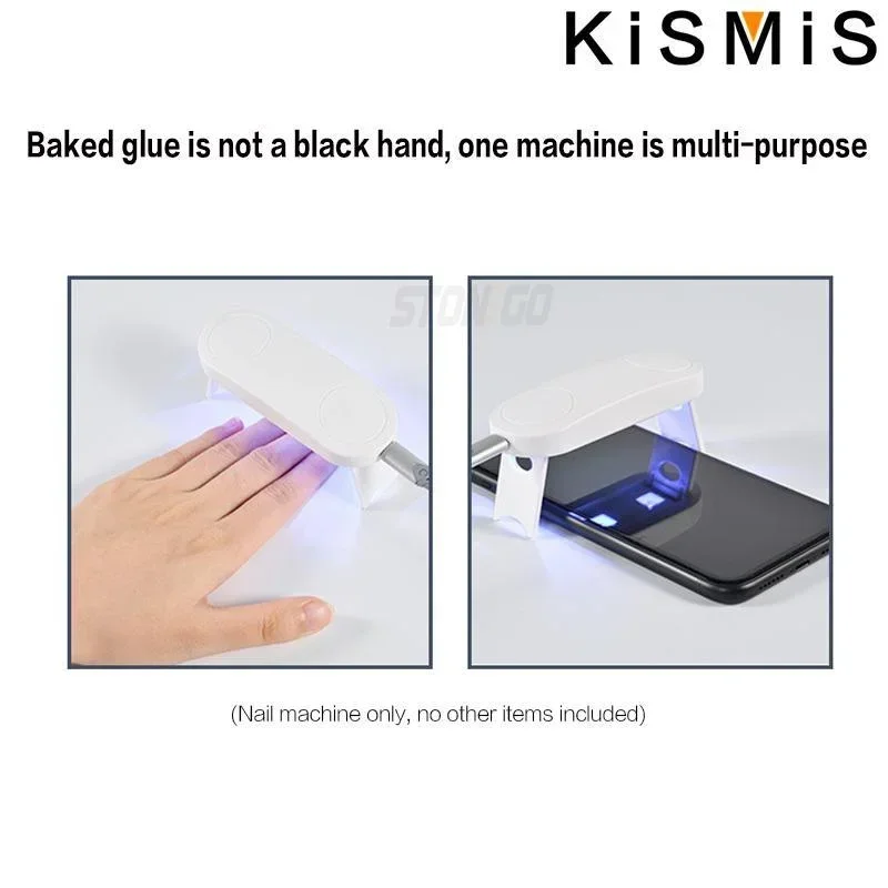 KISMIS-Mini secador de uñas de Gel UV, Máquina secadora de uñas, secado rápido, 6W, teléfono móvil