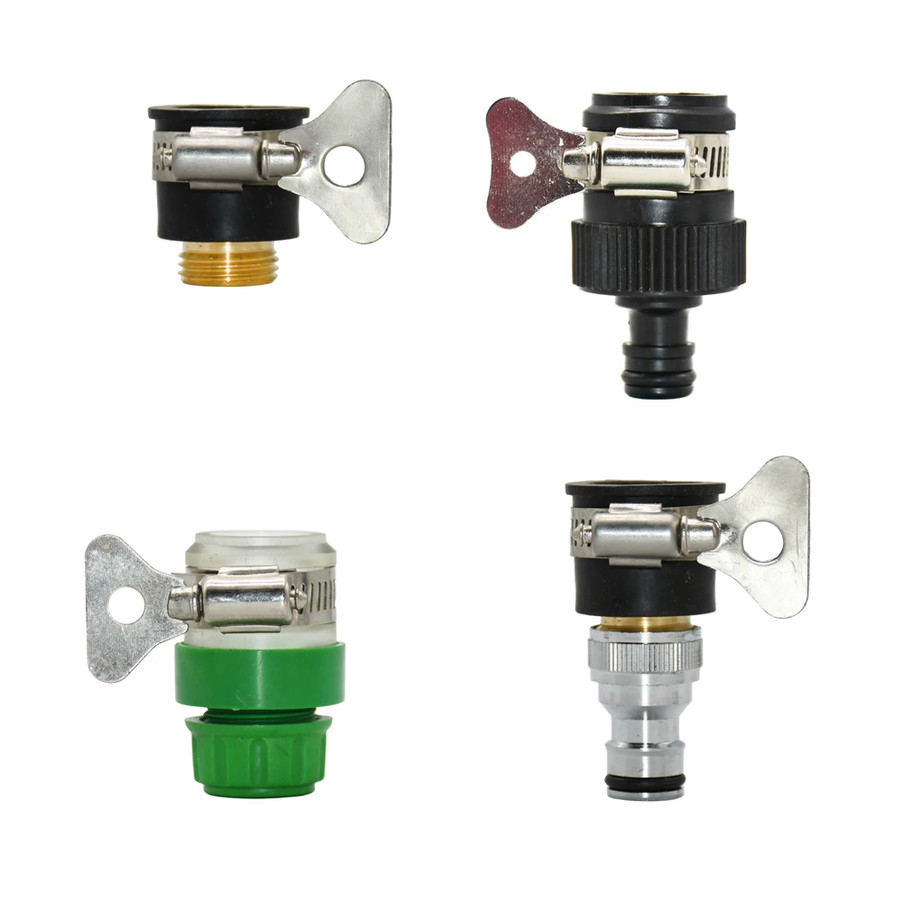 

16mm Round Tap Connectors Garden Faucet 1/2" Hose Quick Connector Water Gun Nipple Coupler Watering Pipe Fitting