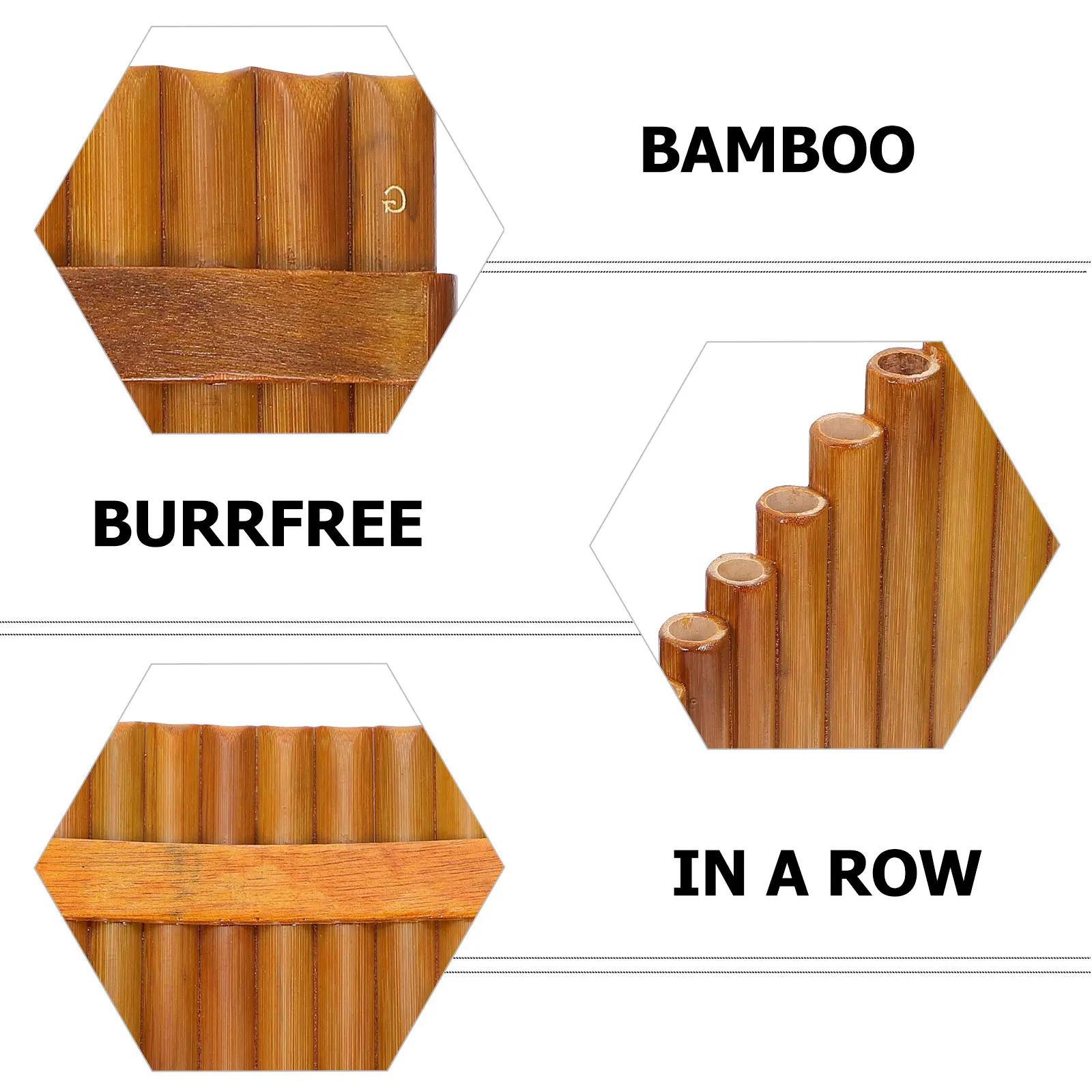 

1 Set Bamboo 15-Pipe Pan Flute Professional Wood Color Environmental Protection Material Pure Timbre Quality Accurate