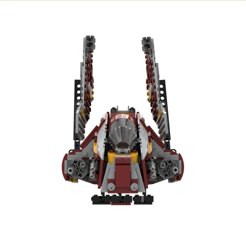 MOC- 194767   Filmy międzygwiezdne atak wahadłowy zaawansowane technologicznie klocki kosmiczny okręt wojenny Model cegły Puzzle zabawki dla dzieci prezent