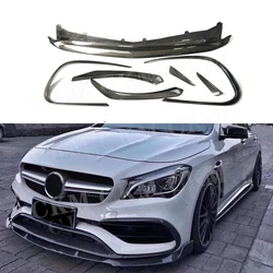 Carbon Fiber/ABS Front Bumper Lip Spoiler Flaps Canard for Mercedes Benz CLA Class W117 CLA45 AMG 2016-2018 Car Trim Cover