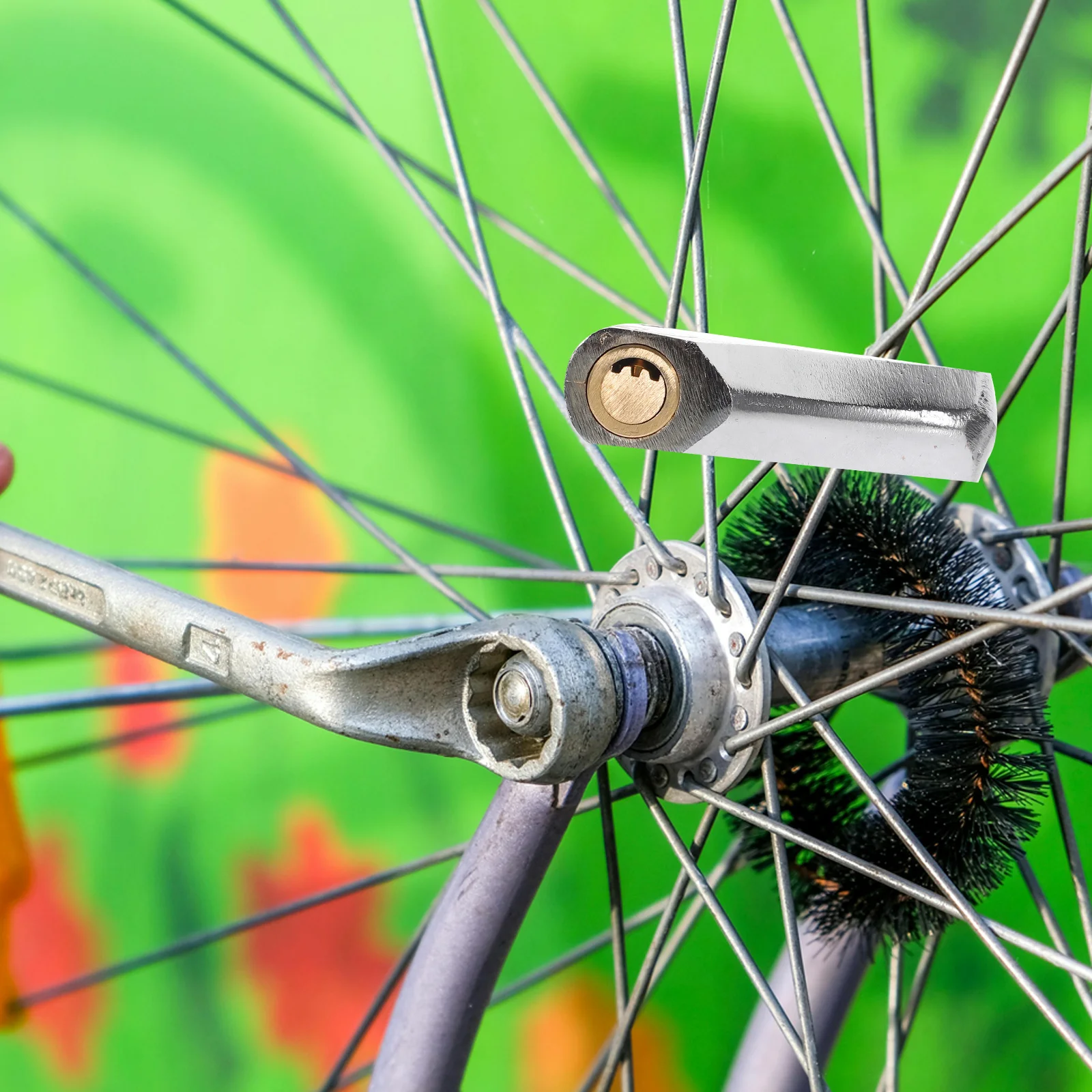 

Bicycle Lock Silver Disc Brake Wheel Motorcycle Accessories Compact Lightweight High Temp Resistance Durable Secure
