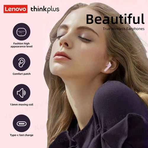Imagen 2 del producto 2025 Original Lenovo auriculares inalámbricos Bluetooth 5,3 auriculares estéreo HiFi reducción de ruido auriculares deportivos Control táctil nuevo regalo