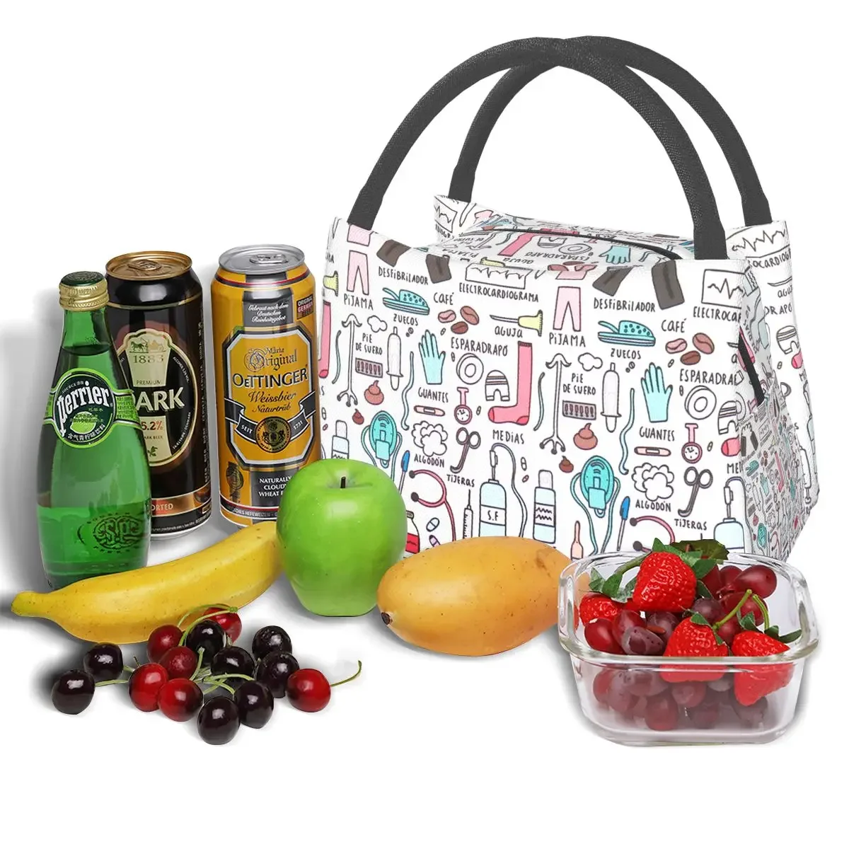 NOISYDESIGNS Fresh Cooler Lunch Bags Waterproof Oxford Cloth Portable Zipper Thermal Lunch Bags For Women Convenient Food Bags