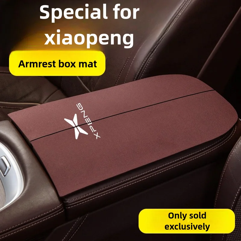 For Xpeng P7i P7 22-24 Car Arm Rest Cushion PU Leather Breathable Center Console Box Cover Anti Scratch Armrest Box Protector