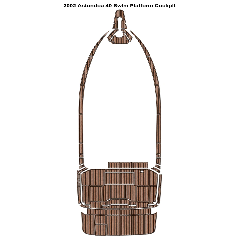 

2002 Astondoa 40, платформа для плавания, кокпит, лодка, пена EVA, искусственный тиковый коврик для палубы, напольный коврик SeaDek, стиль Gatorstep, самоклеящийся smdf9k3fb