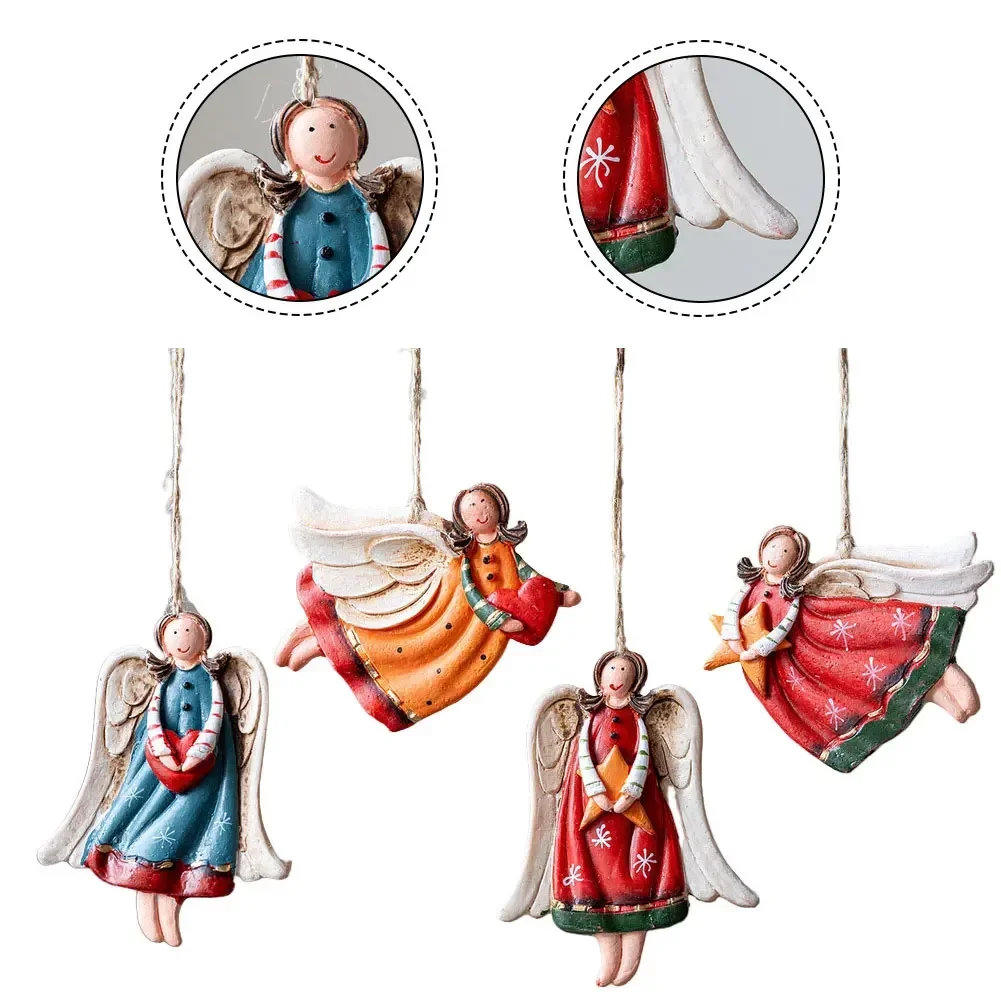 Christmas Tree Accessory Accessory Festive Ornament Set 8 X 10 Cm Christmas Angel Decoration Cohesive Decoration European Design