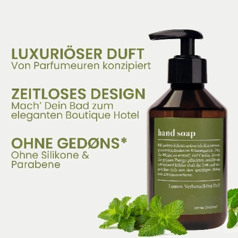 

Lemon Peppermint Scent Hand Wash Gentle Foaming Liquid Soap Clean Hands Refresh Fragrance for Daily Hand Care