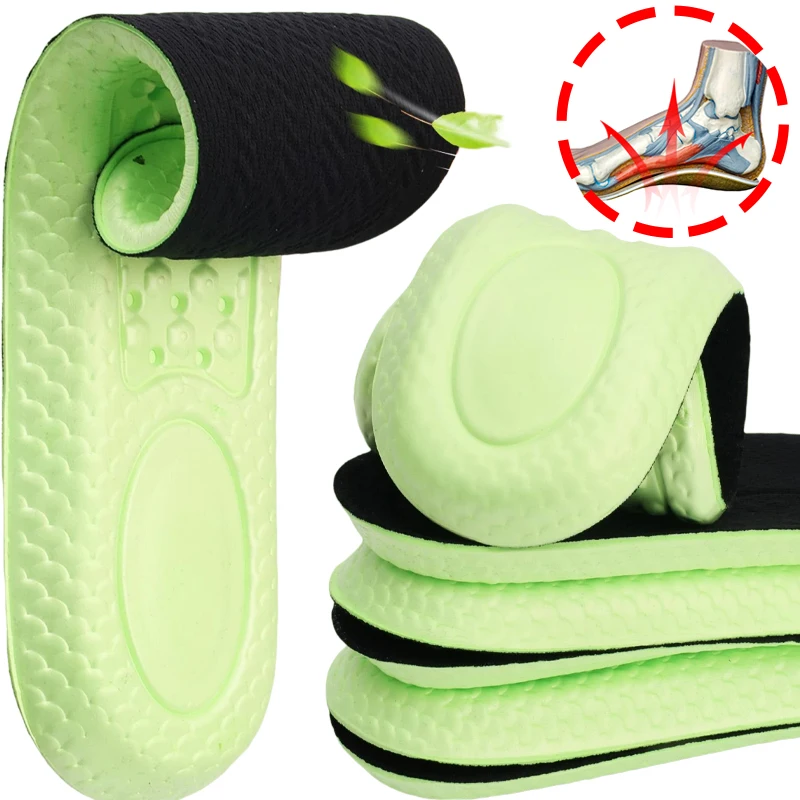 

Ортопедические стельки унисекс из мягкой пены с эффектом памяти, дезодорирующие стельки для обуви, спортивные впитывающие пот, мягкие антибактериальные аксессуары для обуви