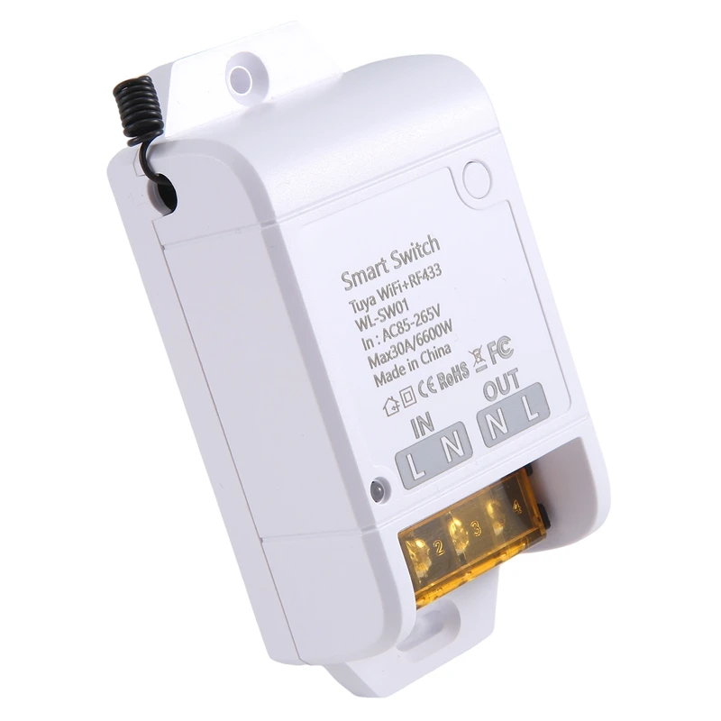 Zigbee Graffiti Wifi On/Off 30A WIFI+RF433 High Power Remote Control Voice Lamp Circuit Breaker Multifunction Switch