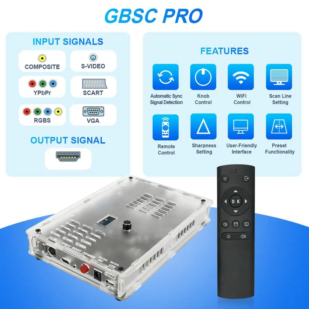 RetroScaler GBS Control Pro ビデオコンバーター レトロゲーム機用