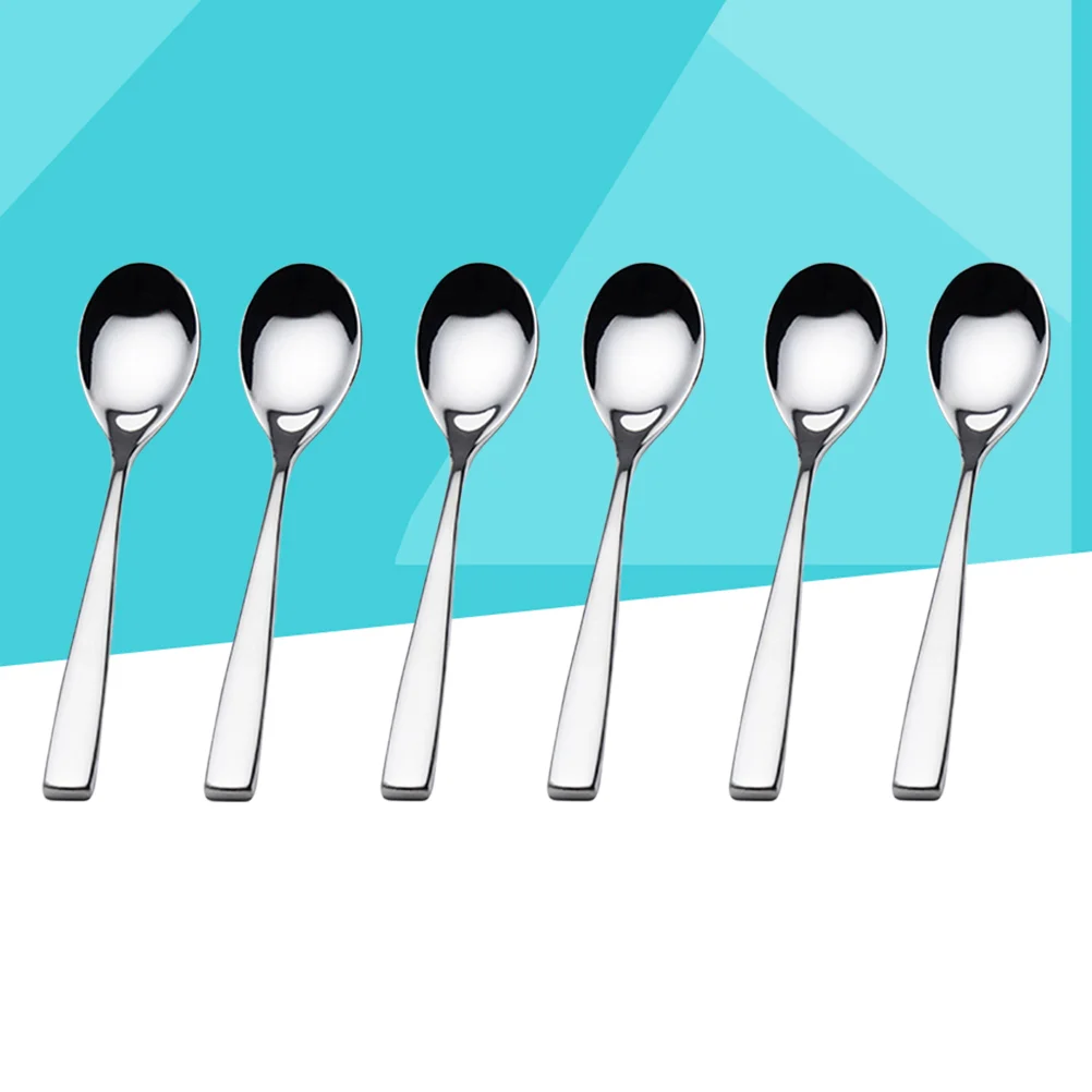 1PC 304 Creative Stainless Steel Teaspoon Coffee Spoon Dessert Stir Soup Spoons teaspoons stainless steel spoons