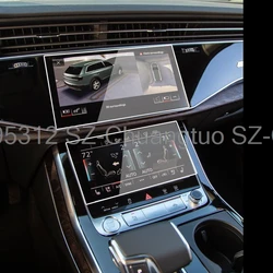 2pcs Screen protector Tempered glass film For Audi Q7 Q8 2019 2020 Car GPS navigation film LCD Anti-scratch Film