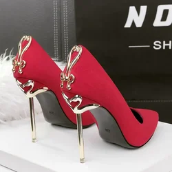 Ladies High Heels Women Shoes Pumps 8CM 10CM High Heel Stiletto Sexy Wedding Shoes Woman 2023 Pumps Black Red tacones mujer