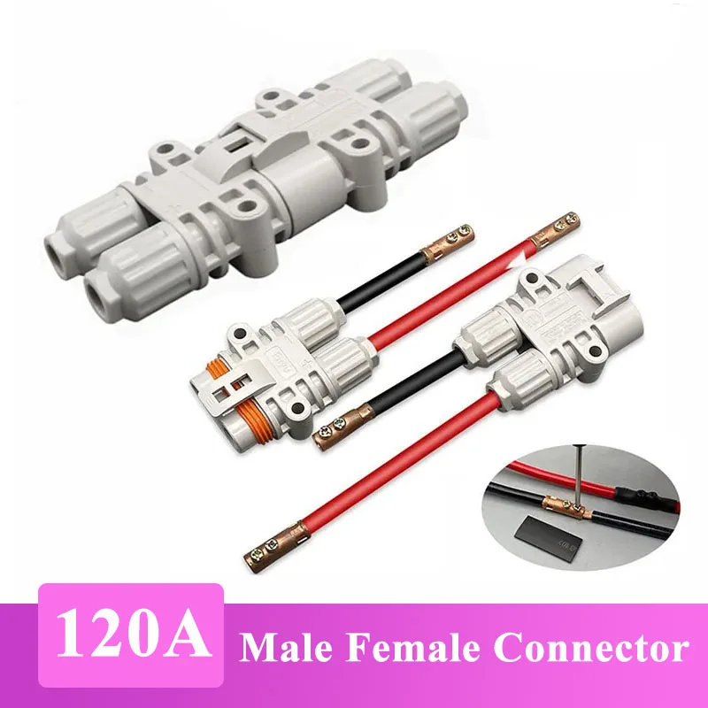 Waterproof 120A Parking Air Conditioner Connector 1200V Big Current Male Female Wire Plug Electric Forklift Generator Connectors