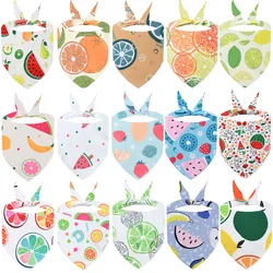 New 30pcs Fruit Dog Bandana Bulk Small Large Dog Bibs Scarf Cotton Pet Puppy Kerchief Summer Dog Accessories Pet Supplies