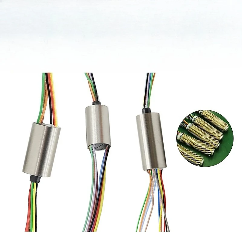 Diameter 8.5mm overcurrent signal 2/4/6/8CH 2A visible fishing vessel UAVgimbal micro rotating collector Conductive Slip Ring