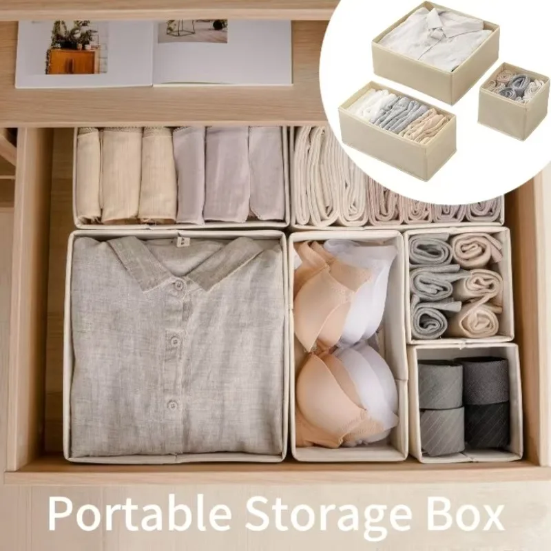 Image of Faltbare Unterwäsche BH Socken Organizer Schrank Schublade Organizer Socken Schal Unterwäsche Aufbewahrungsboxen Kleiderschrank Kleidung Aufbewahrung