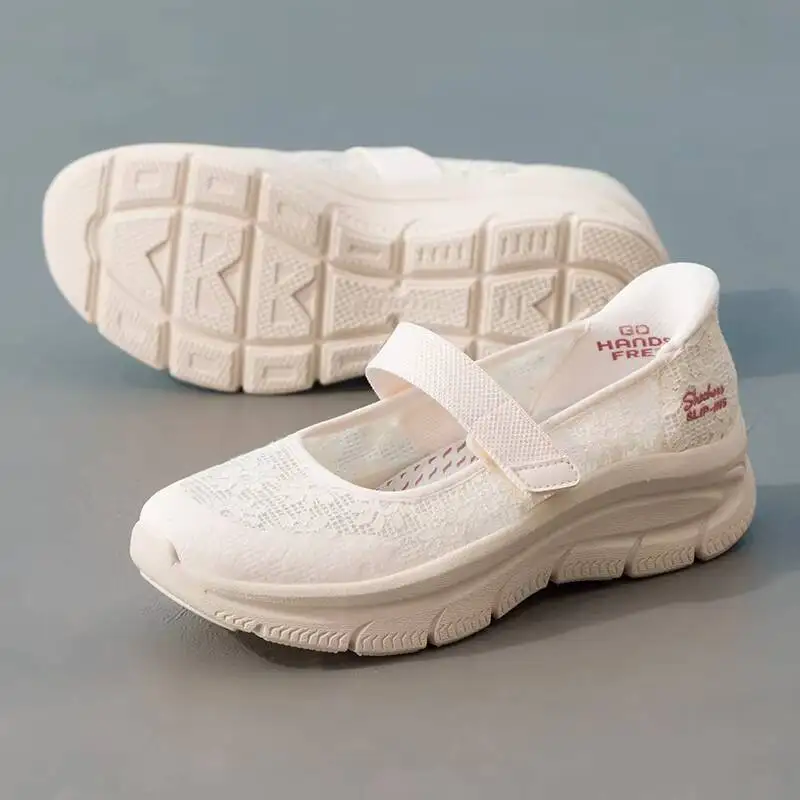 Skechers Women's Sneakers Mary Jane Trendy Fashion Comfortable Wear-Resistant Breathable Commuter Casual Shoes 159520-OFWT