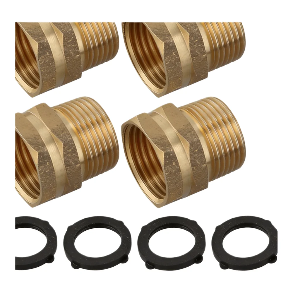 4Pcs Brass Garden Hose Adapter 3/4