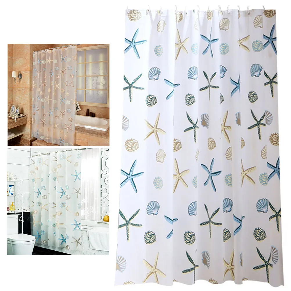 

Shower Curtain Premium Polyester Waterproof Bathroom Decor Eyelet Bathing Elegant Colors Home Hotel Use Printed