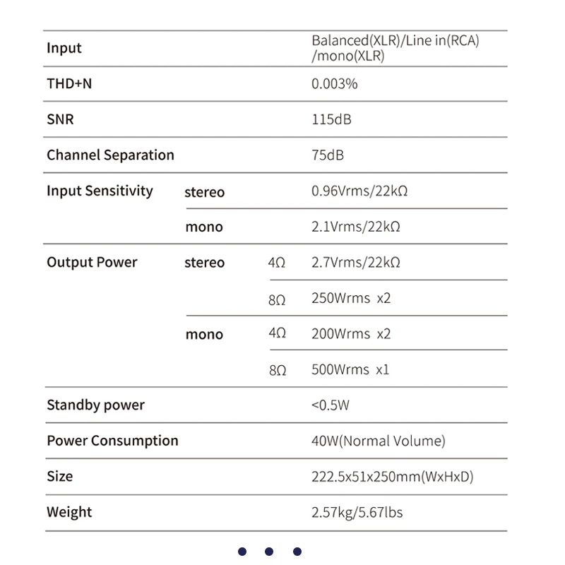 SMSL PA-X Amplificador de potência de nitreto de gálio HIFI Amplificador de áudio digital de dois canais Suporte de potência pura Modo mono 8Ω infineon PAX