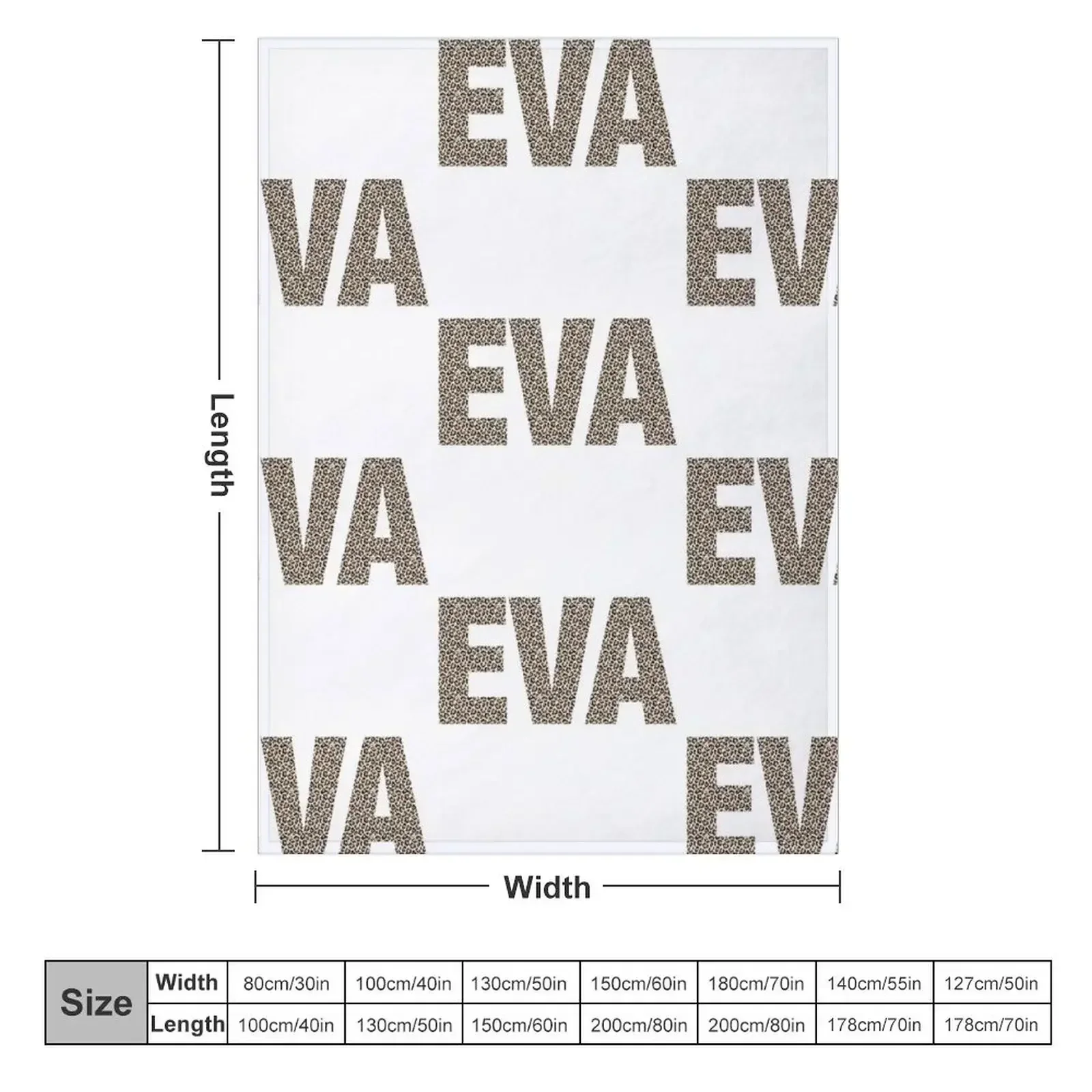 Eva name leopard pattern my name is Eva gift birthday holiday anniversary Essential Inspiration Joy Mood Funny Throw Blanket