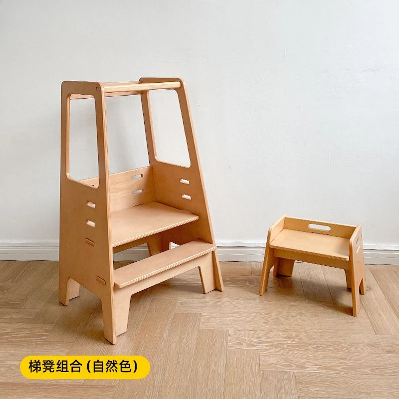 Voetstoel Wastreden Ottomaanse Voetenbank Leren toren Staande kruk met armleuning