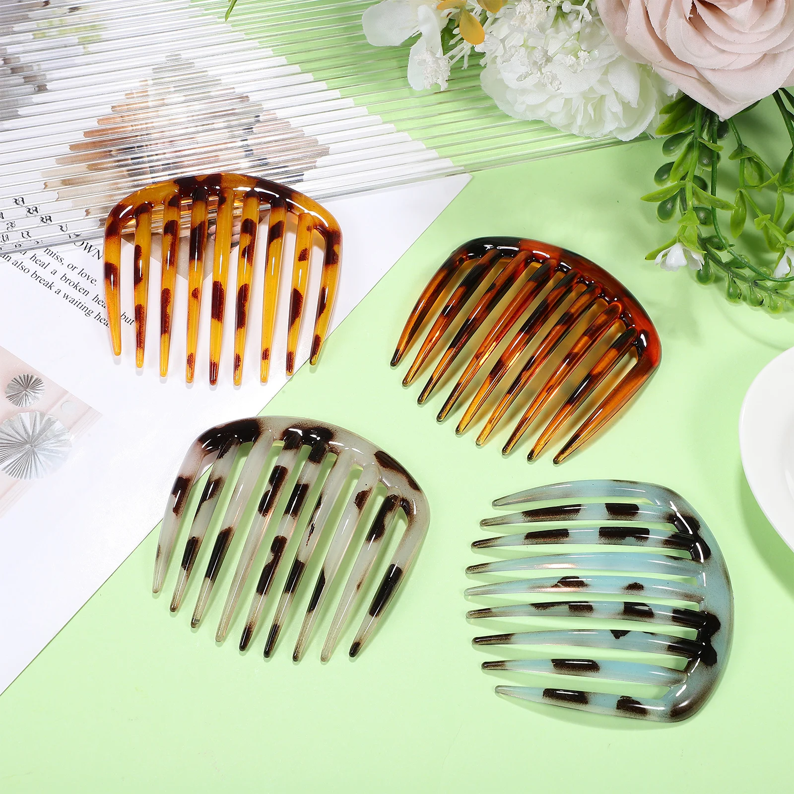 

8pcs Hair Combs Side Clips for Women Plastic Lightweight Durable Smooth Texture Bridal Decorative Accessories