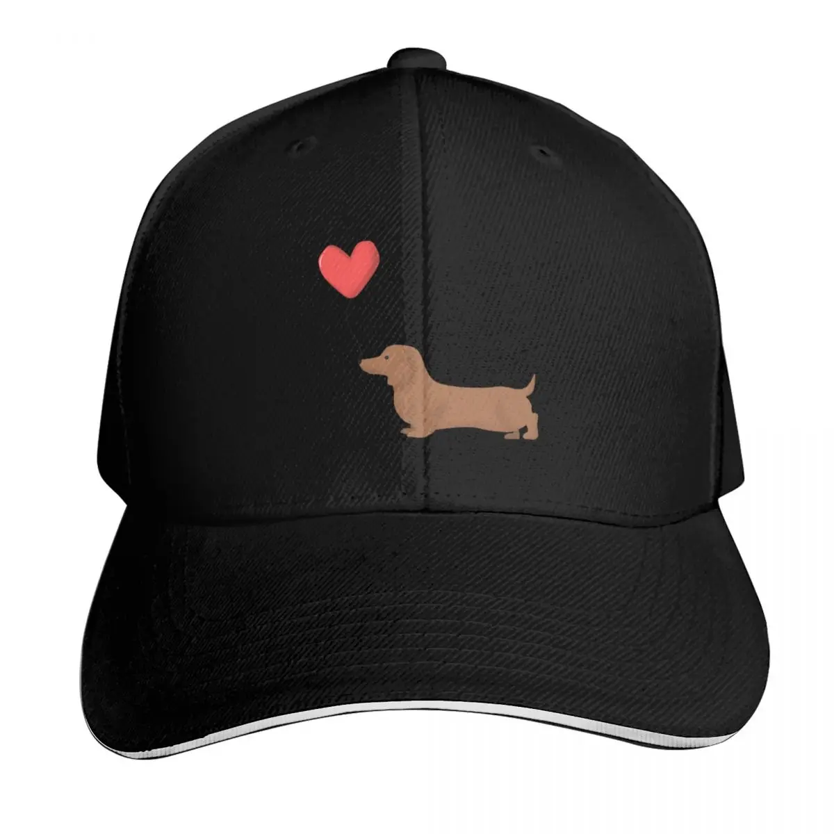 Sausage Dog Holding a balloon Baseball Cap Curved Brim Classic Fit Low Profile Unstructured Unisex for Men Women