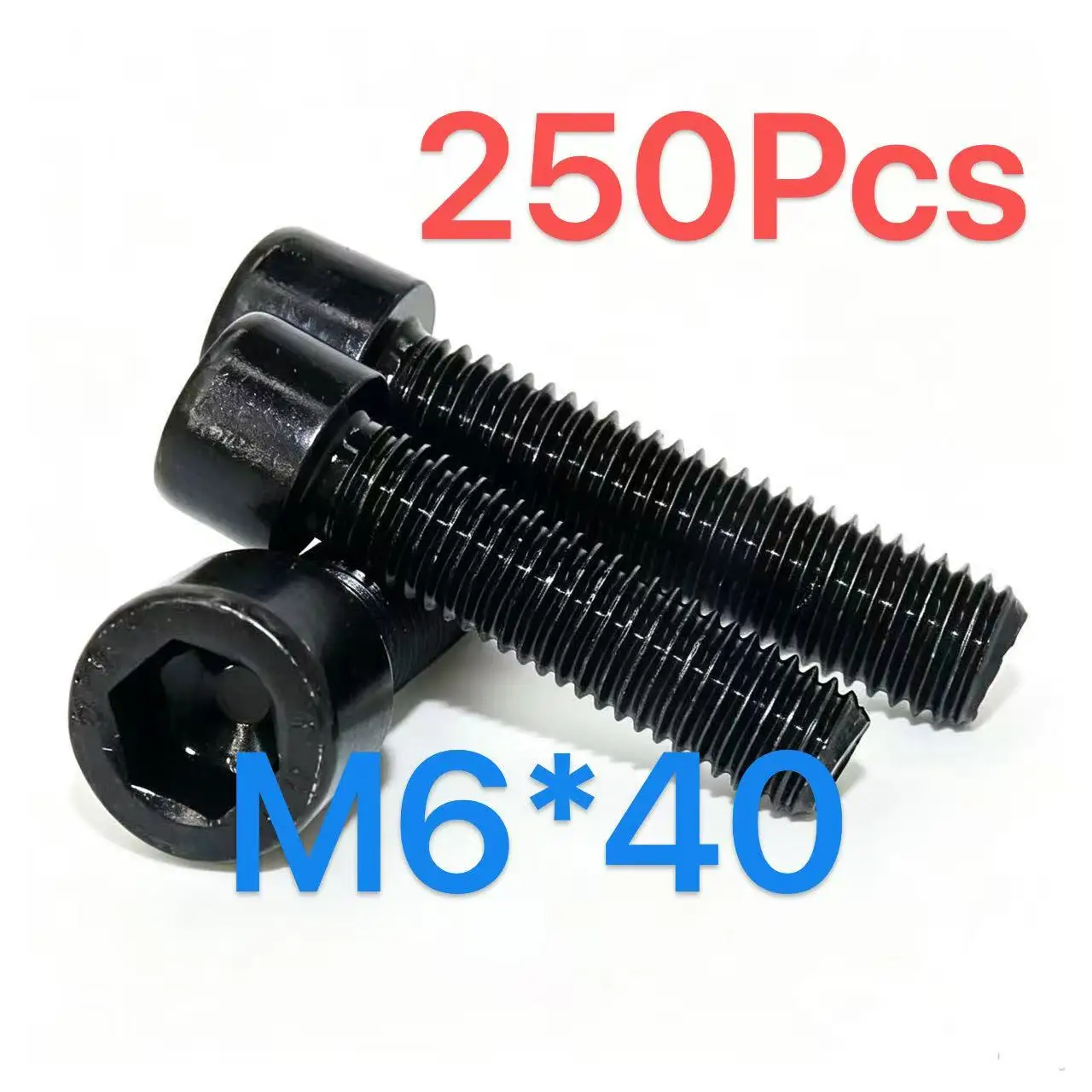 M6*40mm8.8 high strength grade, carbon steel material, black oxide finish
