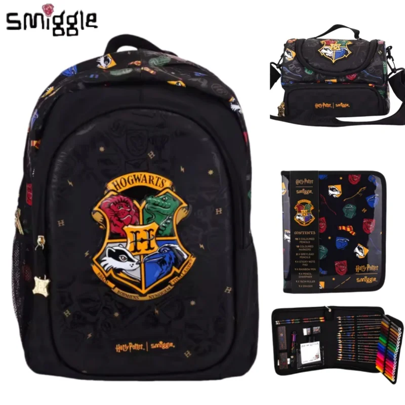 Genuine Australia Smiggle Child Study Stationery Student School Bag Lunch Bag Stationery Gift Box Anime Backpack Stationery Gift