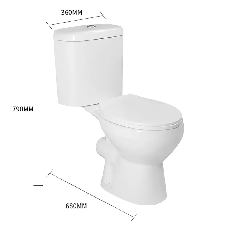 Factory wholesale ceramic split toilet horizontal straight flush, foreign trade engineering hotel toilet straight flush split to