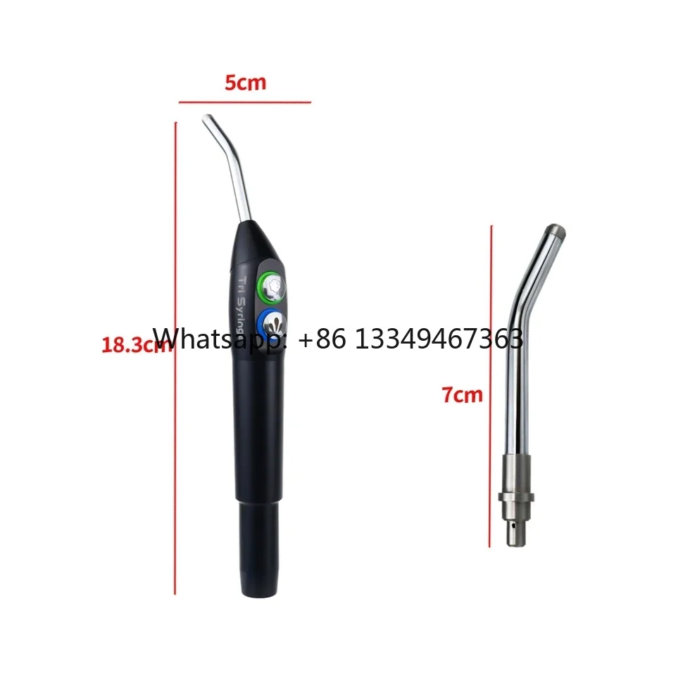 

3-Way Manual Power Source Air Water Triple Spray Handpiece with Autoclave Stainless Steel Nozzles factory