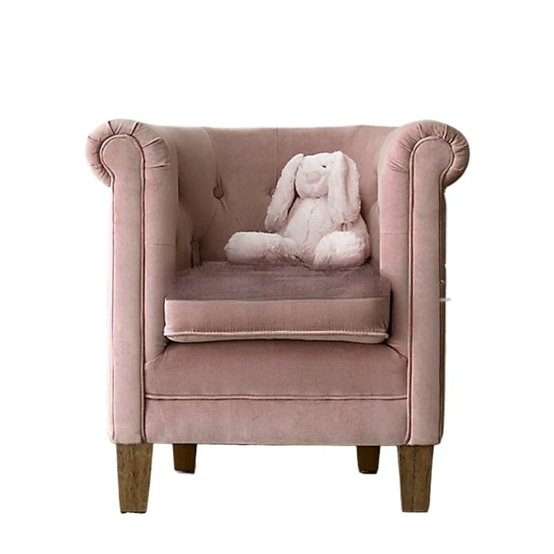 Simple and modern children's soft bag sofa, living room children's room flannel princess girl sofa