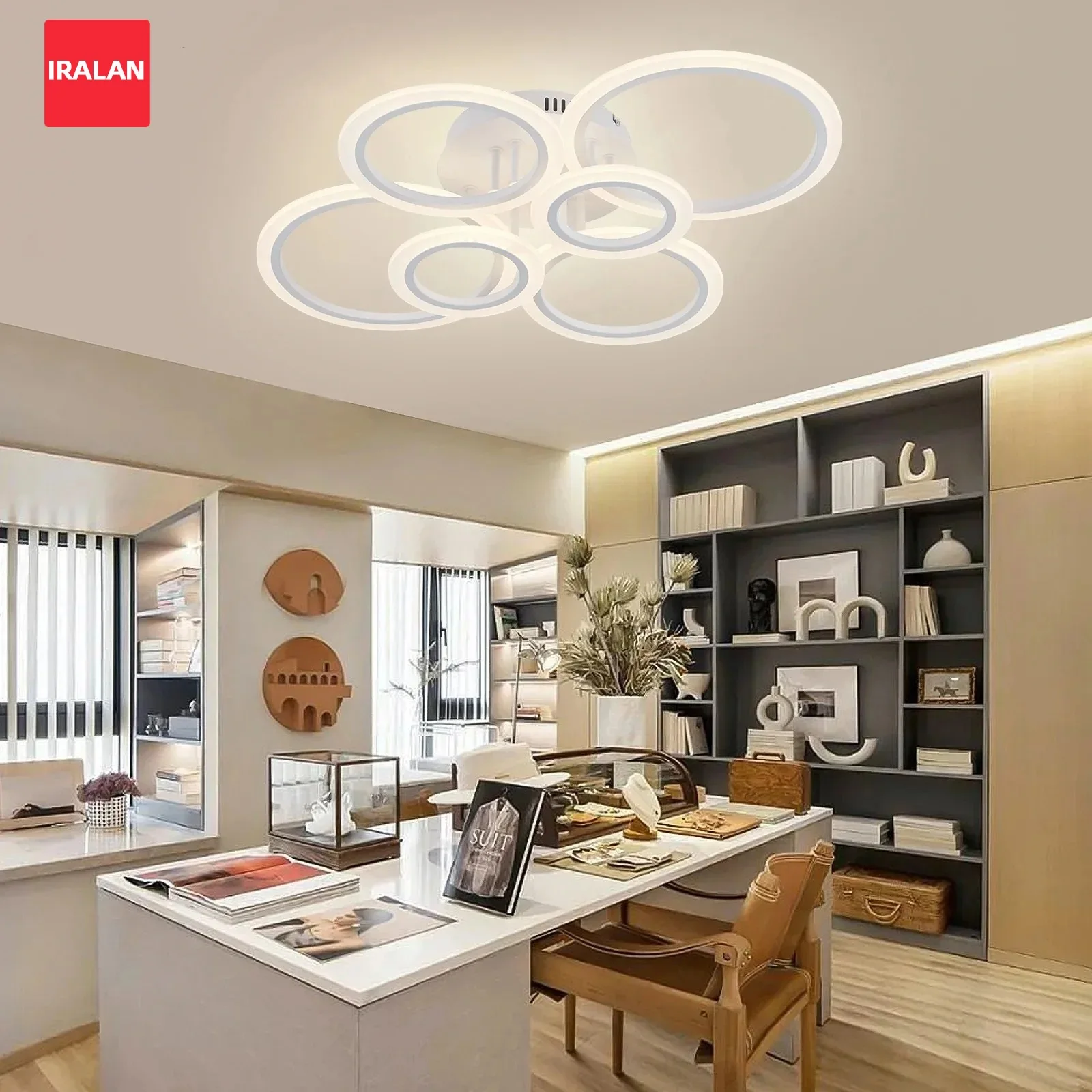 LED Ring Ceiling Lamp with Remote Control for Home Office Bedroom Living Room Indoor Chandelier Lighting Fixtures Led Lights