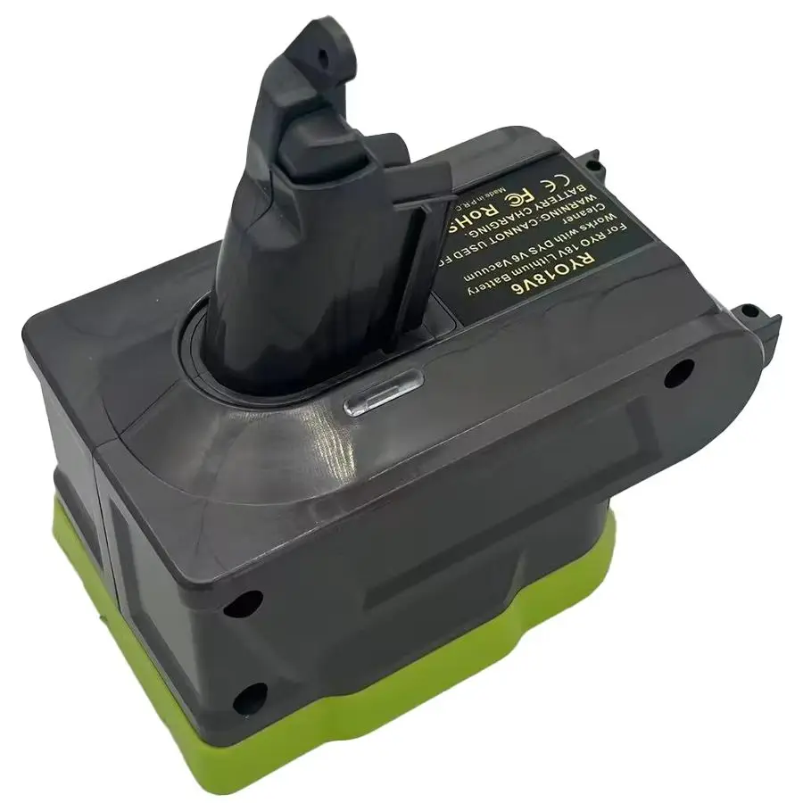 For Ryobi 18V Lithium-ion Battery Converter RYO18V6 Battery Adapter for Dyson V6 Animal Absolute Motorhead Slim Vacuum Cleaner