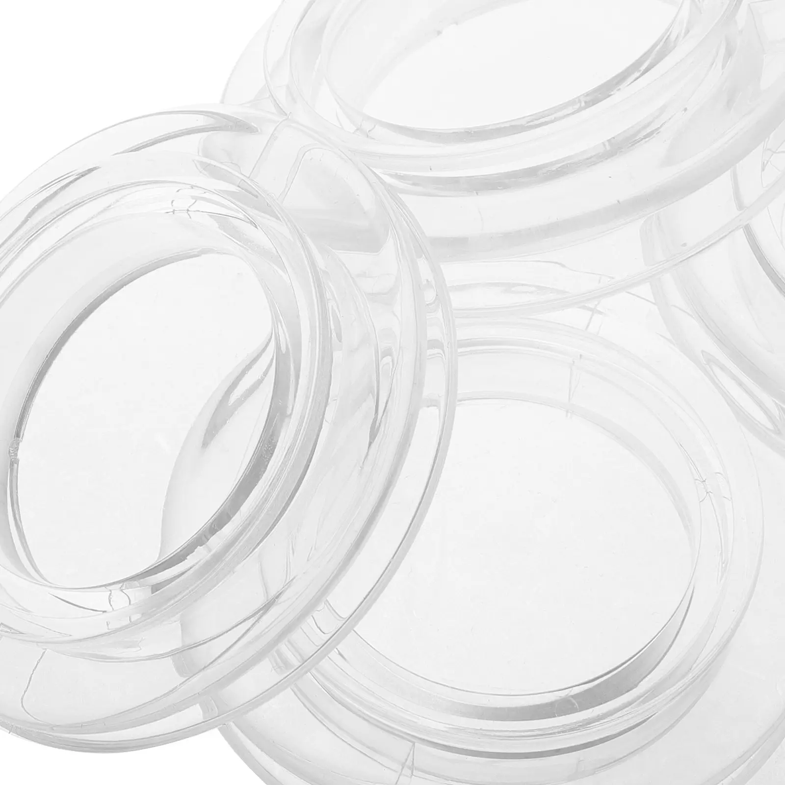 4Sets Transparent Silicone Table Umbrella Hole Ring with Caps for Patio Yard Bar Coffee Shop Wind Resistant Scratch Proof High