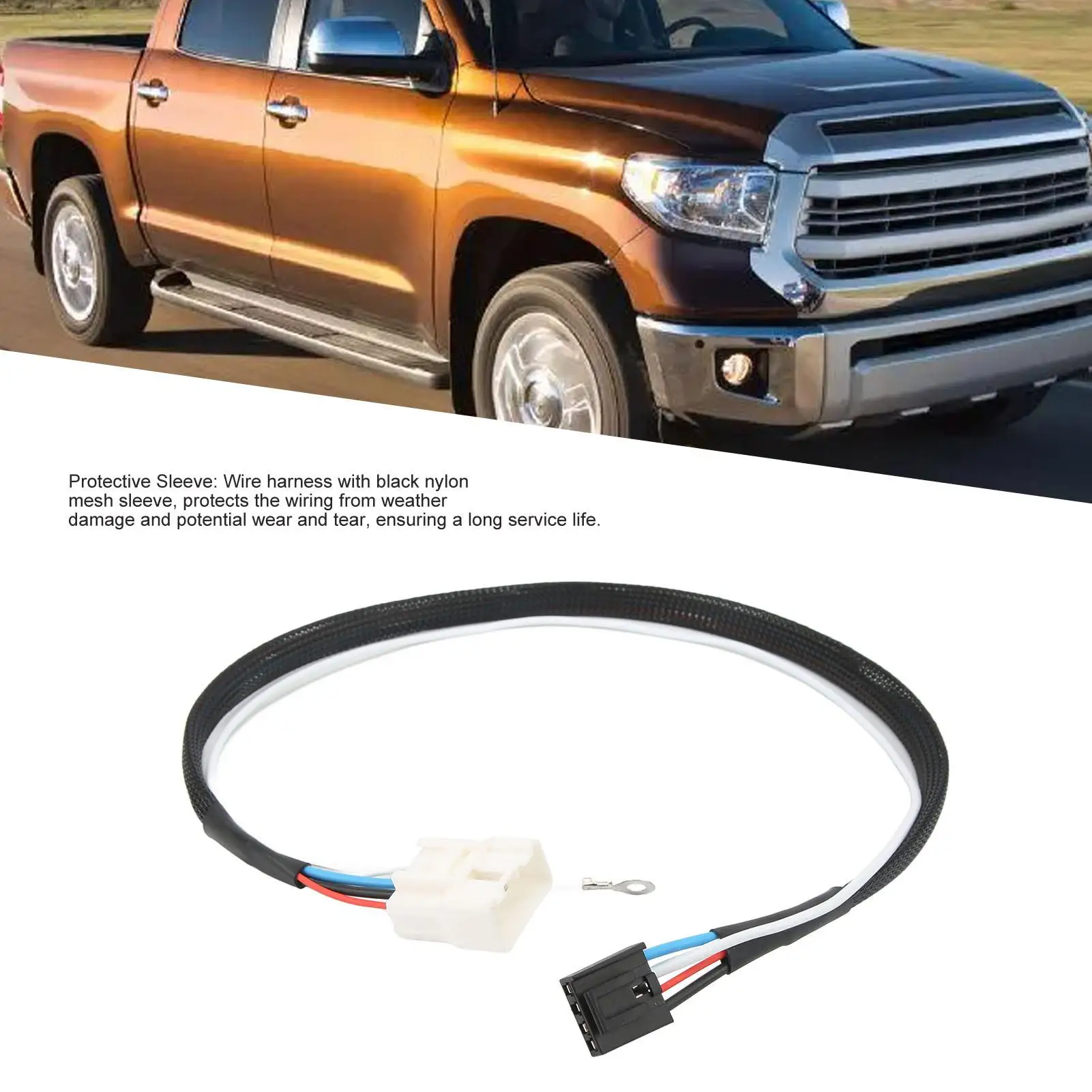 3031 P Trailer Brake Controller Harness Brake Control Wiring Harness Nylon Sleeve 32in Long Plastic Shell for auto RV