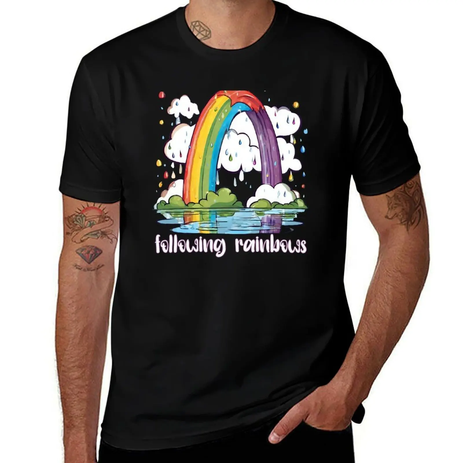 

Following rainbows. T-Shirt custom t-shirts Clothing luxury t-shirt oversize t-shirts man fruit of the loom mens t shirts