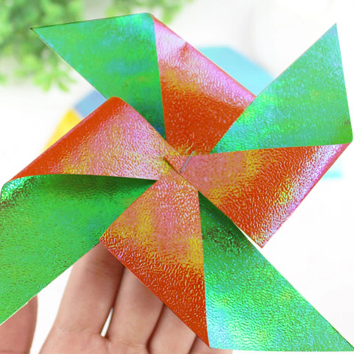 Lychee Life 10pcs Square Origami Paper Double Side Shining Folding Papers Handmade DIY Scrapbooking Craft Decoration